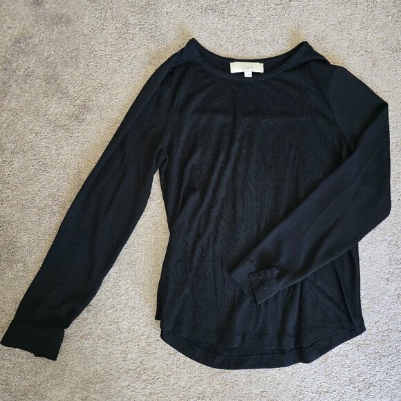 LOFT Tops - Loft mixed media top sz Sm